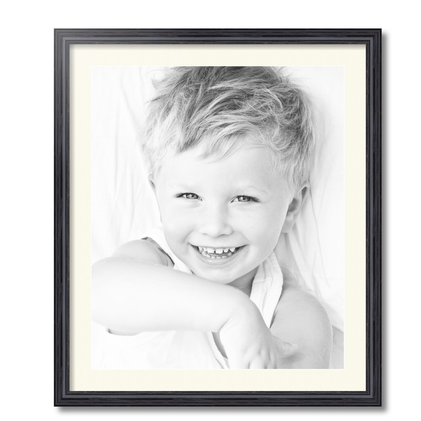 ArtToFrames 24x28&#x22; Matted Picture Frame with 20x24&#x22; Single Mat Photo Opening Framed in 1.25&#x22; Black and 2&#x22; Mat (FWM-4083-24x28)
