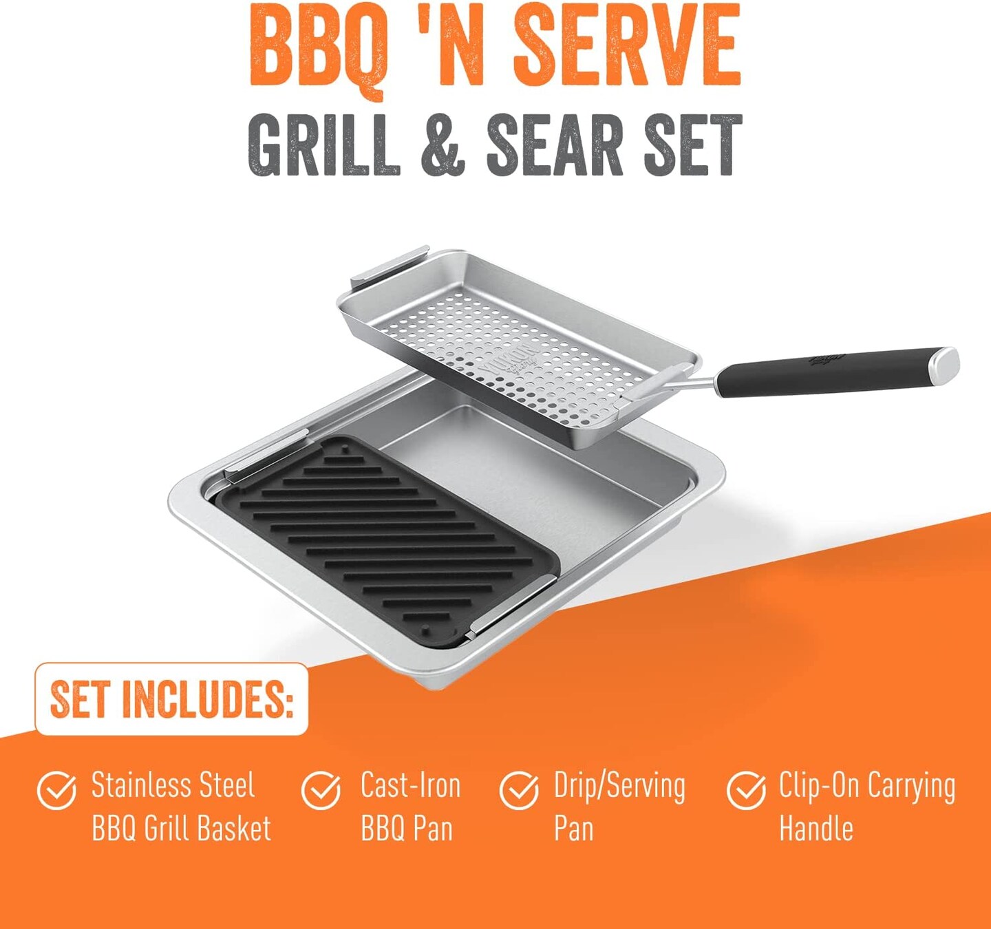 Yukon Glory 2/3 sized Cast Iron &#x26; Stainless Steel Combo