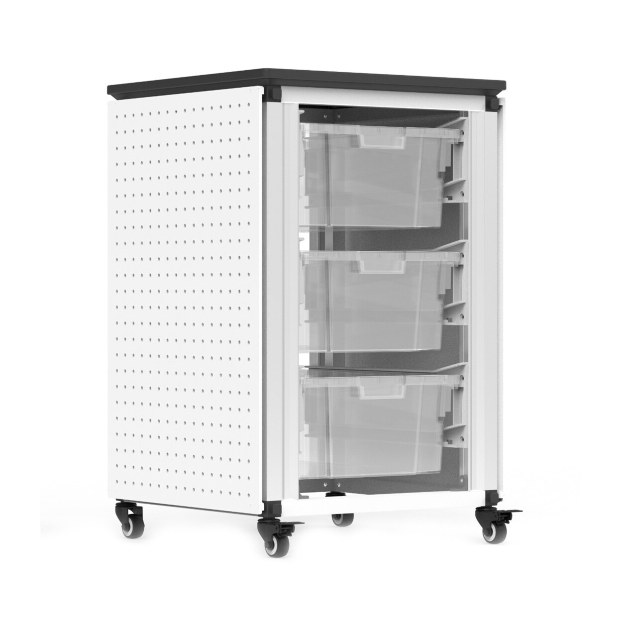 Luxor Modular Classroom Storage Cabinet - Single Module With 3 Large Bins - 6 Pack