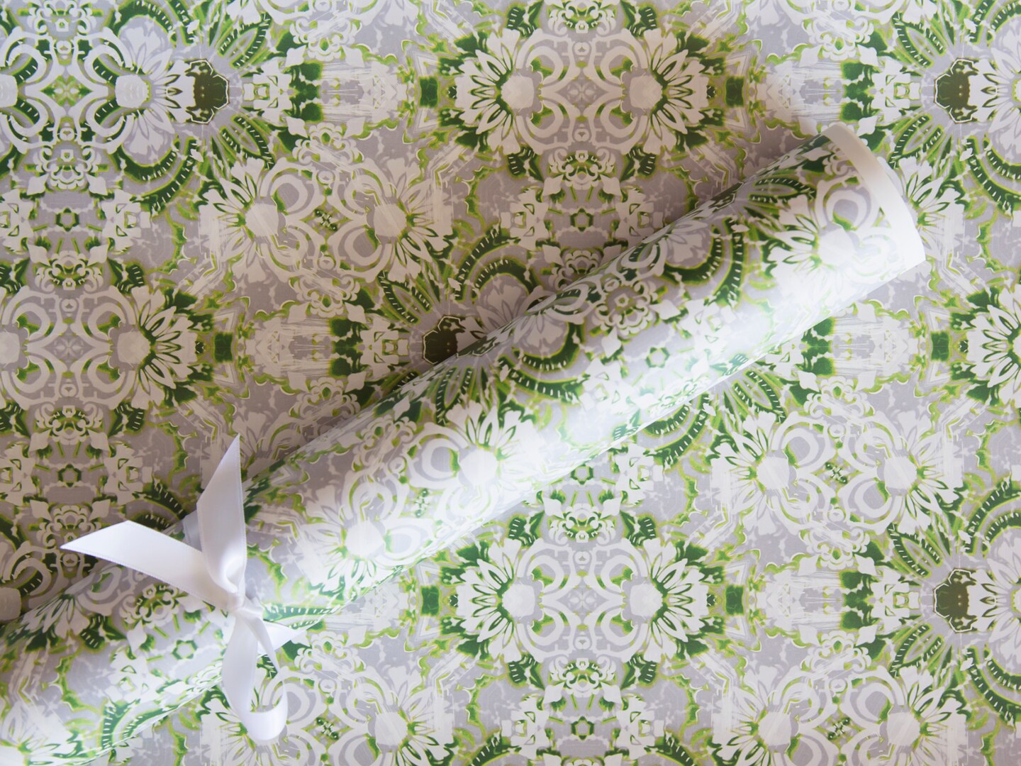 Ornate Arabesque Pattern - Emerald Green Wrapping Paper | Zazzle