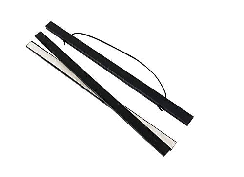 Magnetic Poster Hanger Frame, 9x24 9x12 9x11 Light Wood Wooden Magnet Canvas Artwork Print Dowel Poster Hangers Frames Hanging Kit (Black, 9")