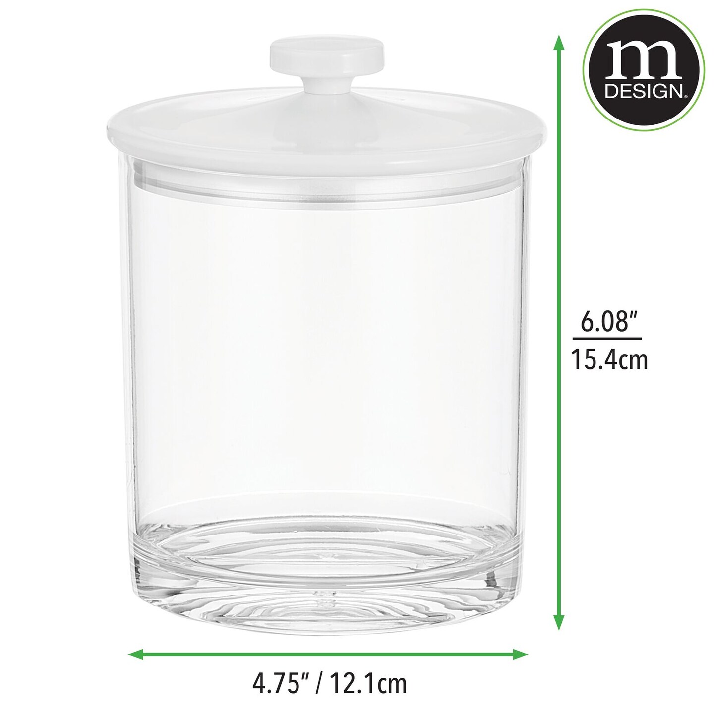 mDesign Kitchen Airtight Apothecary Acrylic Canister