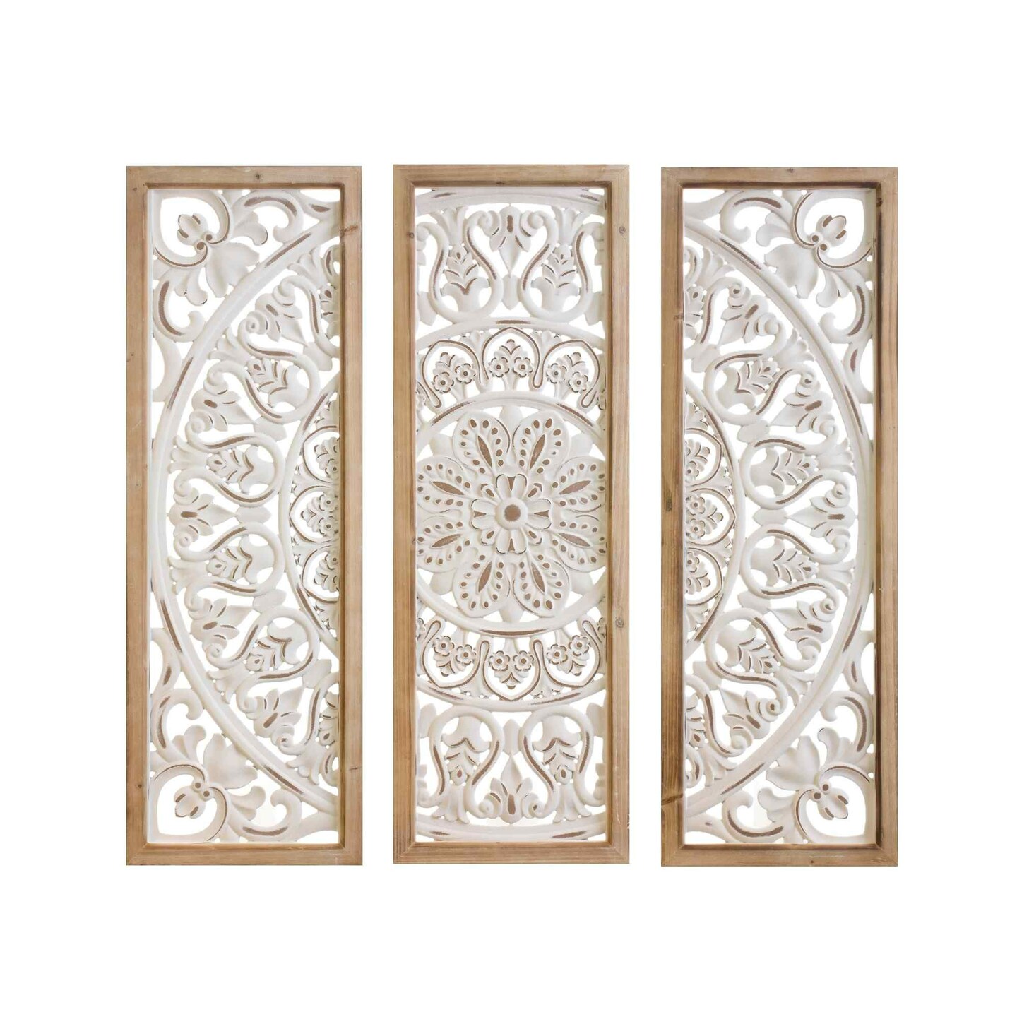 Melrose Ornate Triptych Framed Wall Art - 12.5&#x22; x 37&#x22; - Set of 3
