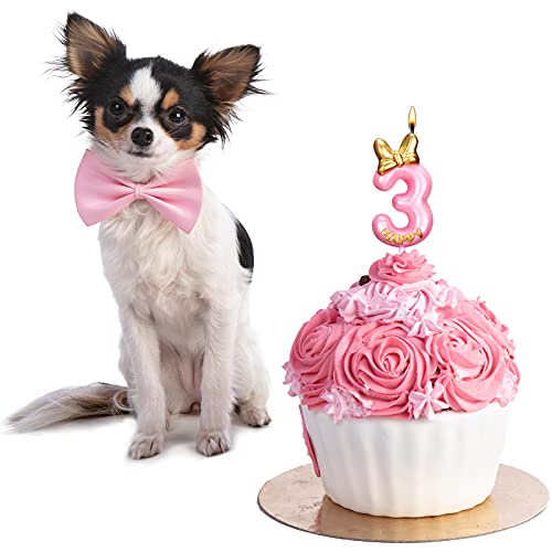 Pink Birthday Candle - Number 3 Cake Topper for Girls, Ideal for Birthday Baking, Celebrations, Reunions, and Anniversary Party Supplies