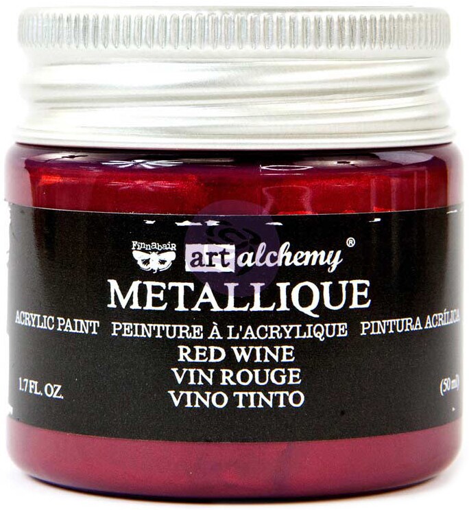 Finnabair Art Alchemy Acrylic Paint 1.7 Fluid Ounces-Metallique Red Wine