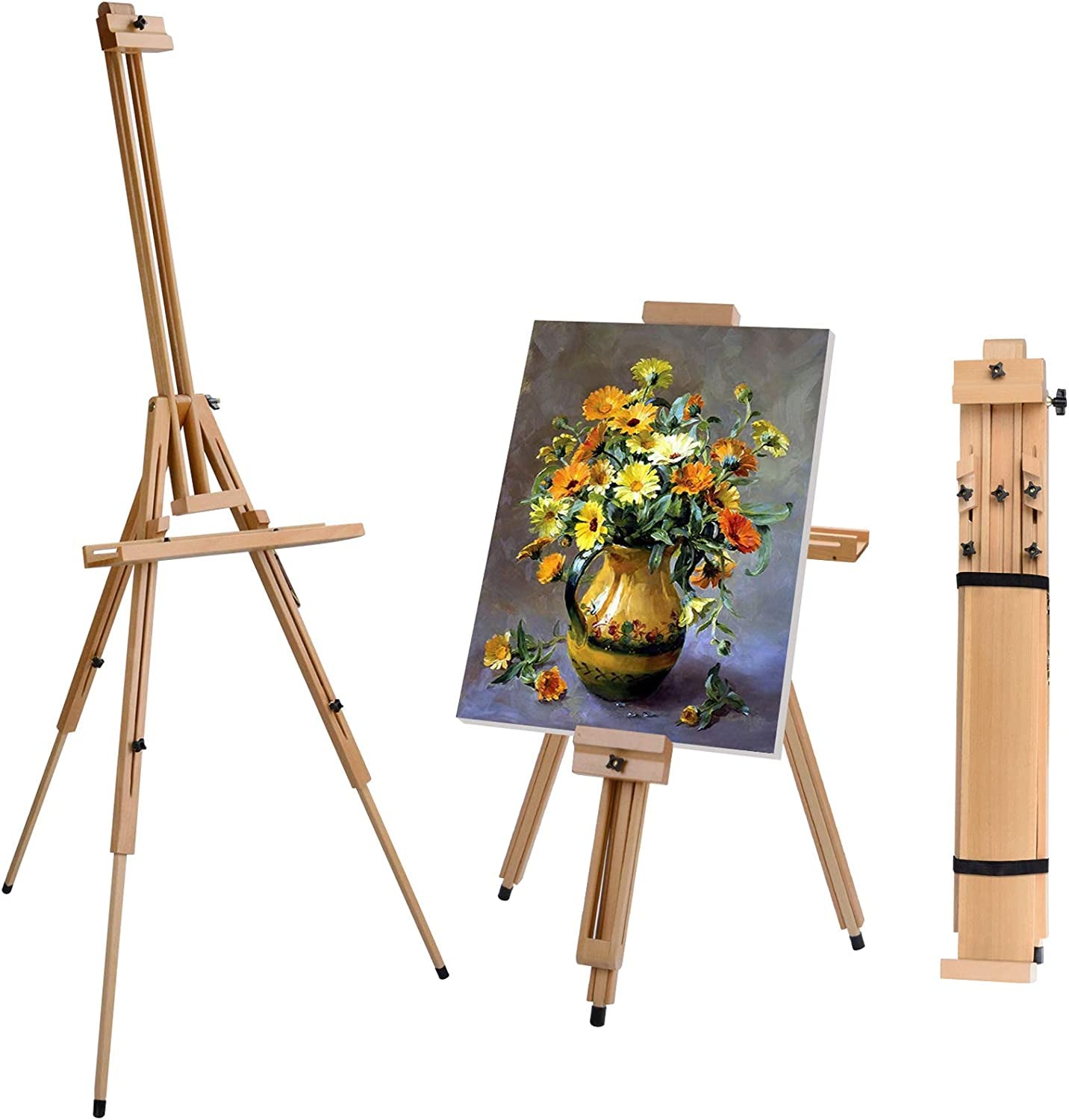 Portable Artist Easel Stand - Adjustable Height Painting Easel with Bag -  Table Top Art Drawing Easels for Painting Canvas, Wedding Signs & Tabletop  Easels for Display - Metal Tripod 66 inches 2 Pack - Yahoo Shopping