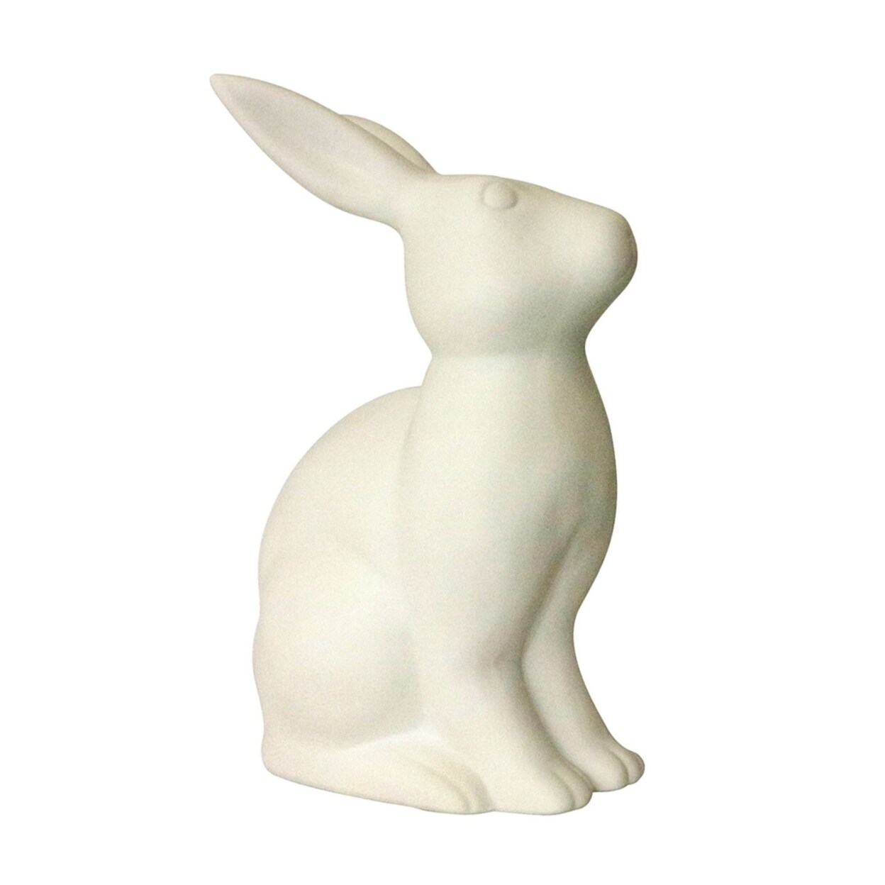 Simple Designs   Porcelain Bunny Rabbit Shaped Animal Light Table Lamp, White