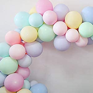 200 Pack 10 Inch Pastel Balloons - Thick Mixed Color Macaron Latex Balloons for Birthday, Wedding Reception, Engagement, Baby, and Bridal Party Decorations
