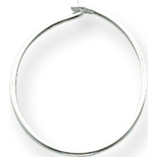 Sterling Silver Wire Hoop Earring 14.0mm Jewerly - Pack of 12