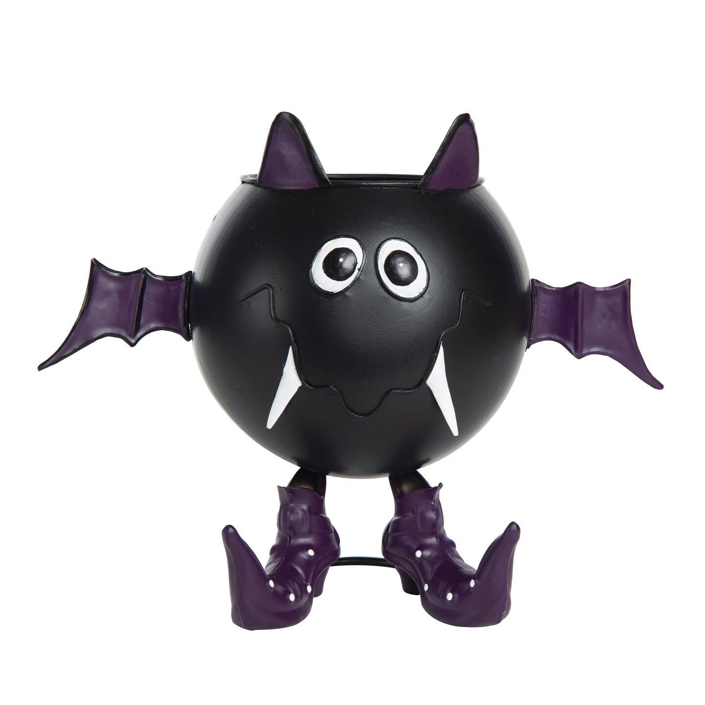 Cute Bat with Fangs Halloween Decorative Trick or Treat Candy Bowl