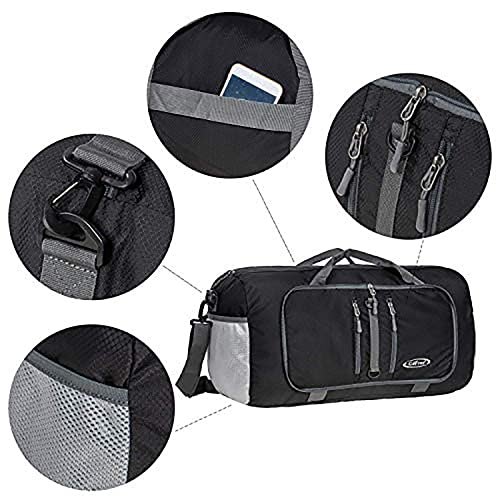 G4Free 40L 65L Foldable Duffel Bag Water Resistant Carry On Tote Bag Lightweight Packable Duffel Bag for Travel Overnight Weekender Bag for Men Women