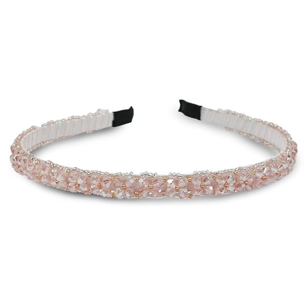 Faceted Floral Beaded Headband