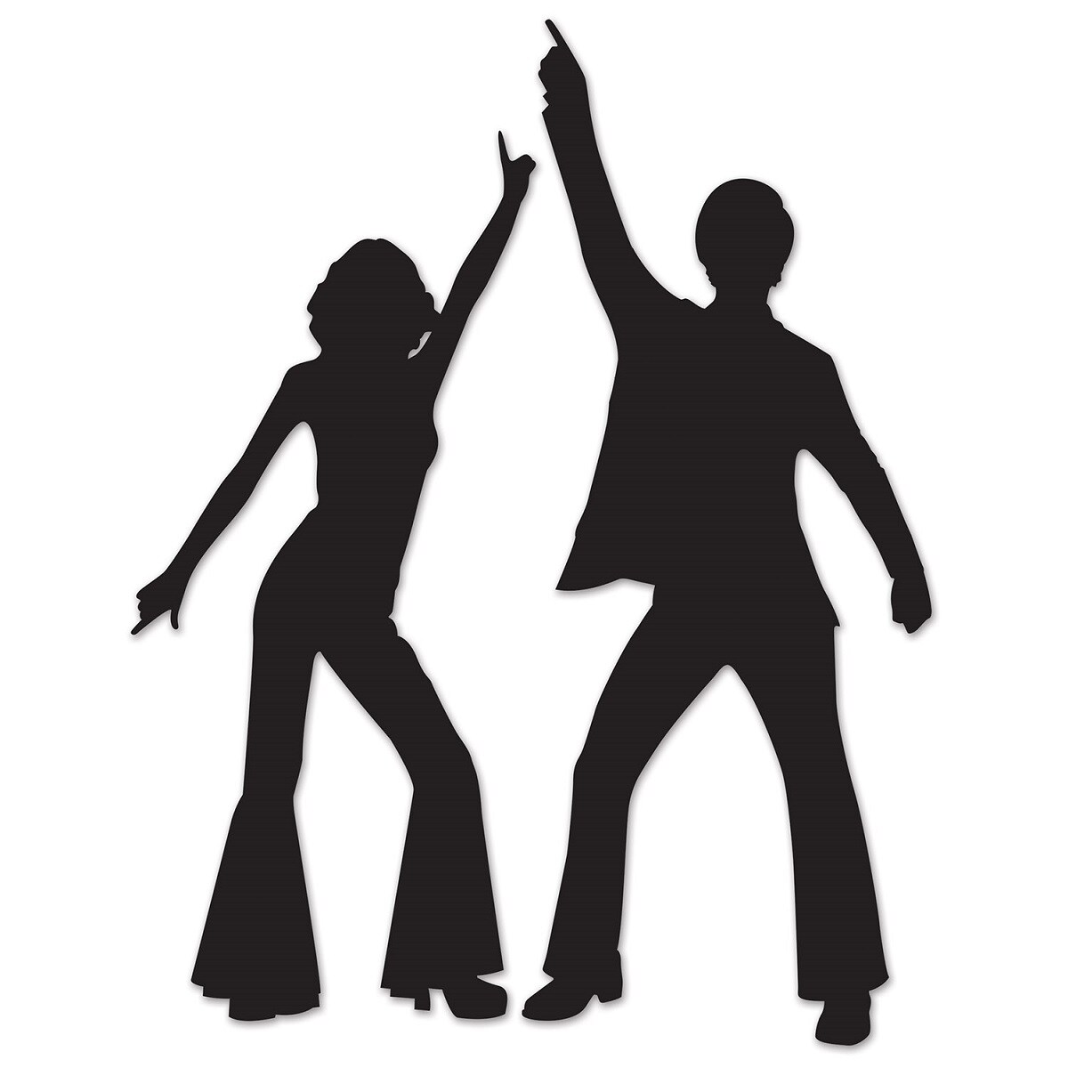 Party Central Club Pack of 24 Black Male and Female Disco Silhouettes Party Decors 36.5&#x22;