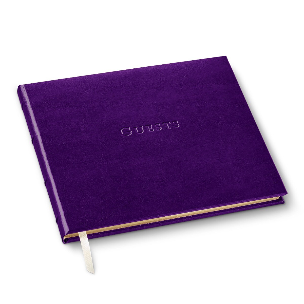 Gallery Leather Birthday Guest Book for Party Celebrations - Hardcover, Bound Leather Sign in Guest Book with 192 Lined Pages for Messages & Photos - 7" x 9"