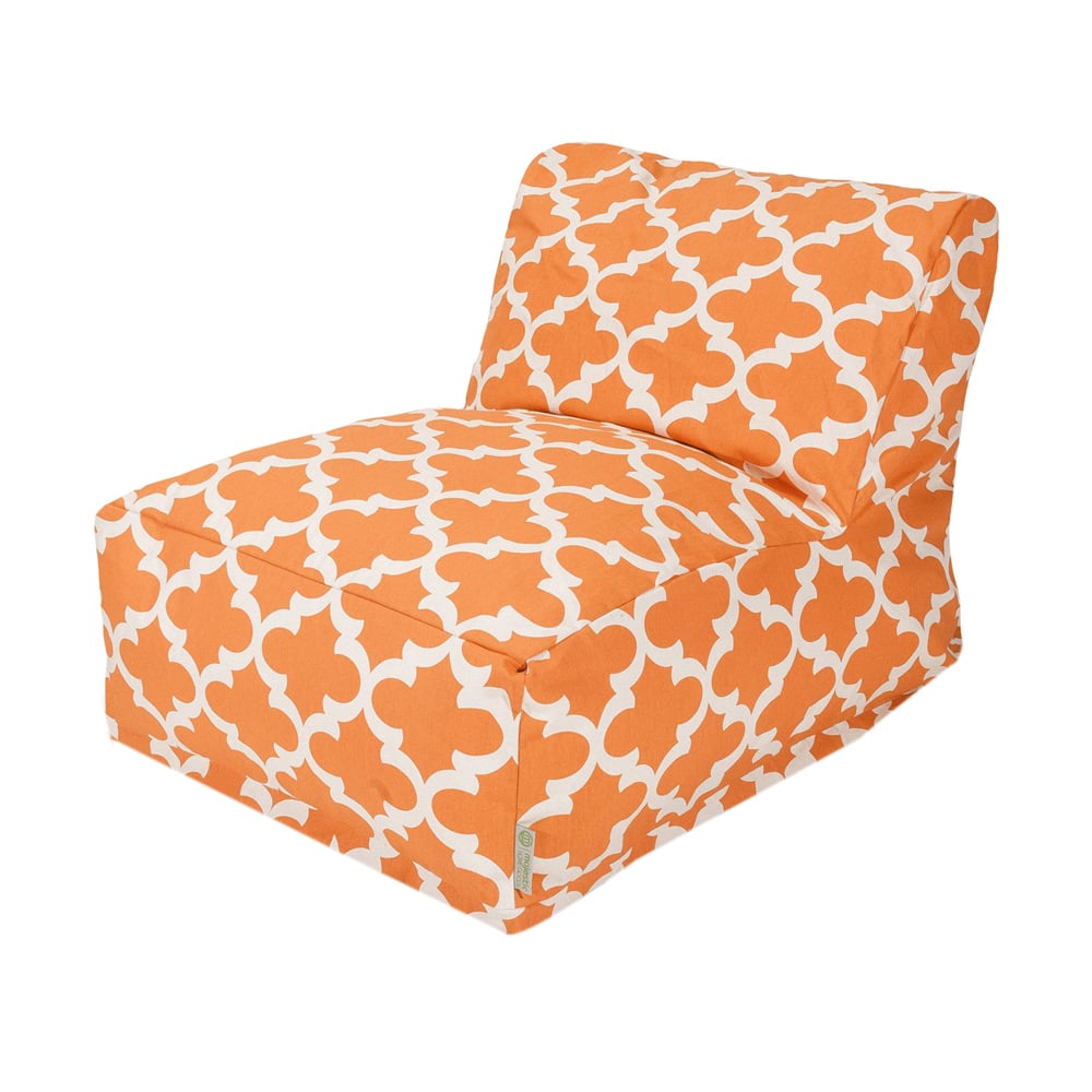 Majestic Home Goods Decorative Peach Trellis Bean Bag Chair Lounger