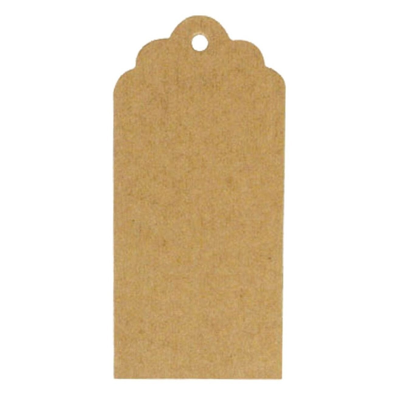 Wrapables 50 Gift Tags/Kraft Hang Tags with Free Cut Strings for Gifts, Crafts & Price Tags