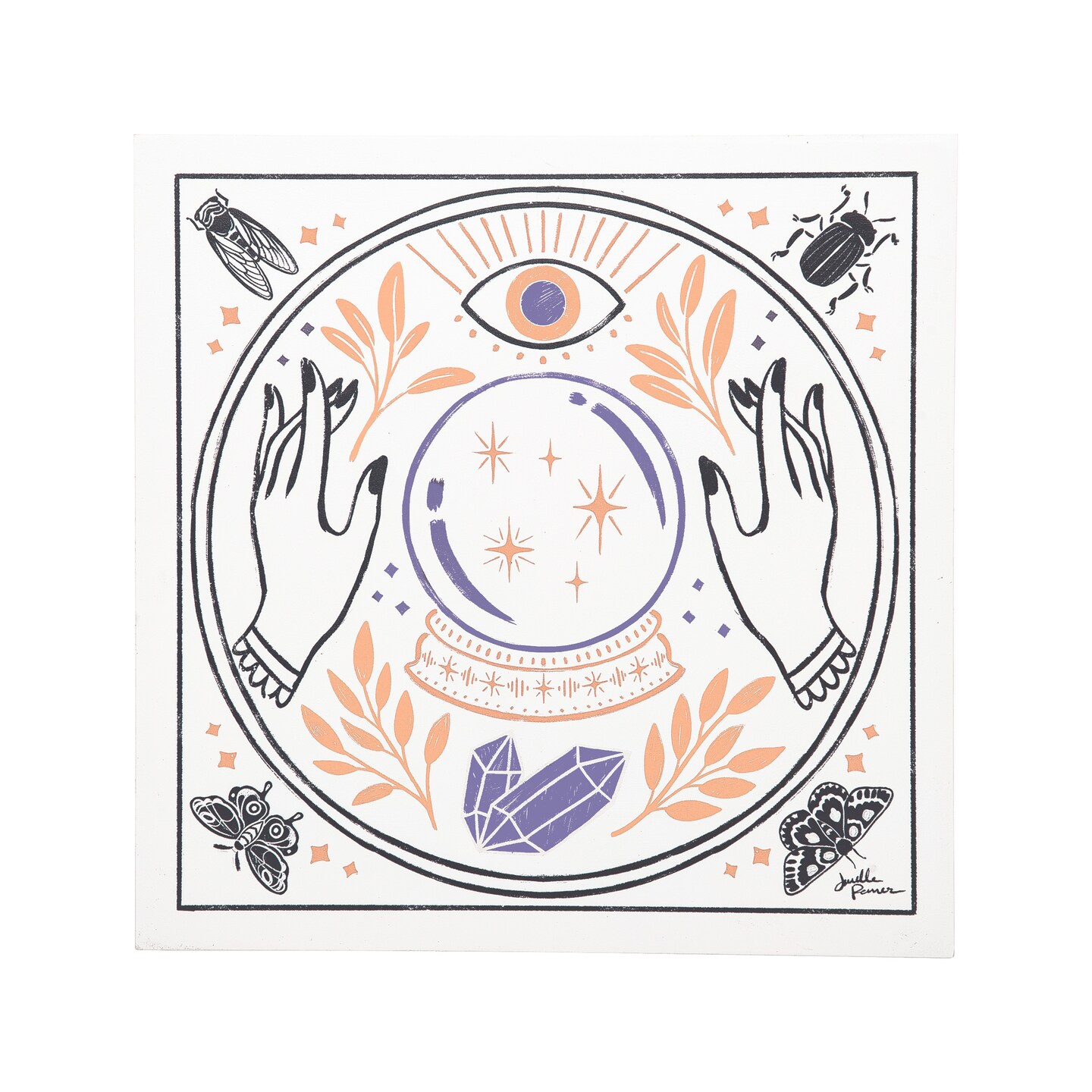 Magic Crystal Ball Halloween Wall Art 12 x 12 x 1 Inches. Michaels