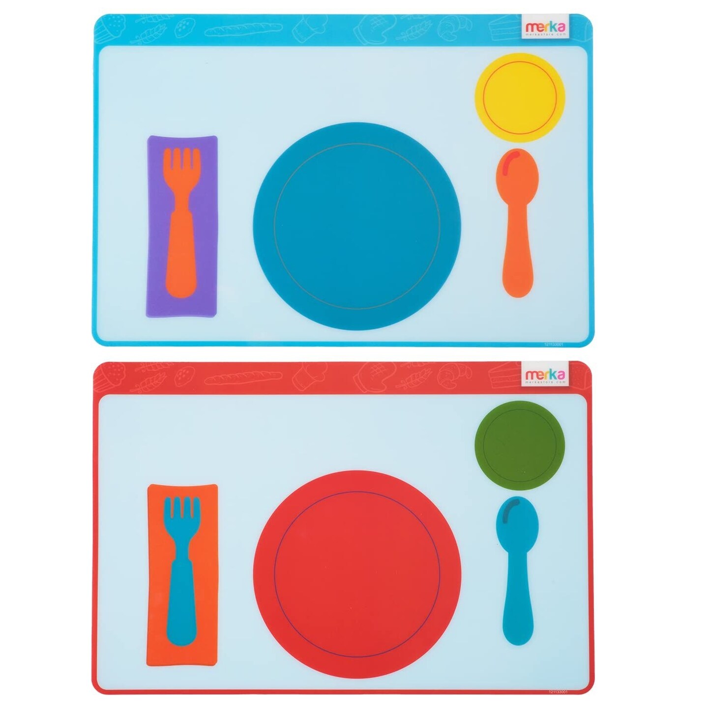 merka Silicone Placemat Montessori Placemats For Toddlers Silicone Placemats For Toddlers Educational Placemats For Kids Non-Slip Silicone Placemats Set Of 2