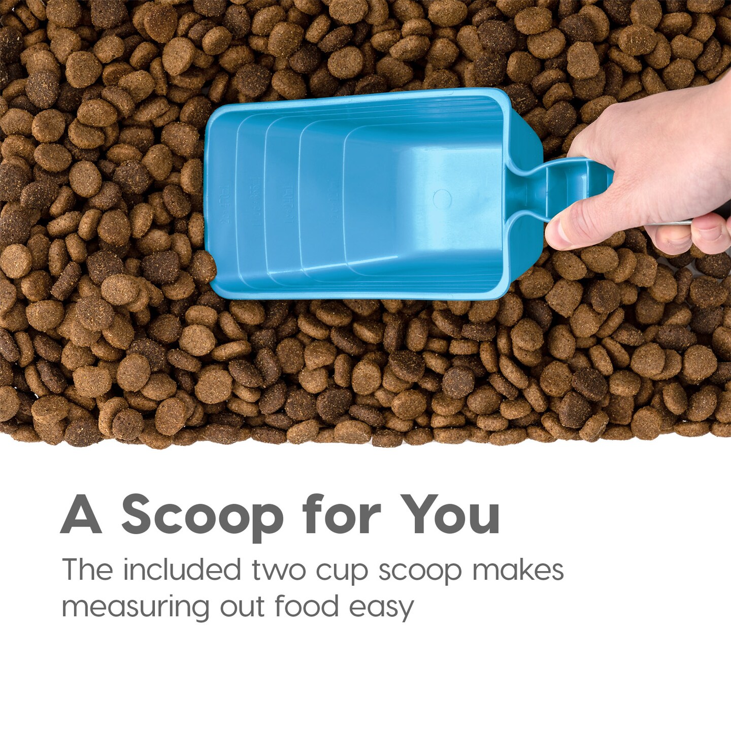 IRIS USA 30lbs+11lbs Airtight Pet Food Storage Container Combo with Scoop and Casters, up to 41lbs