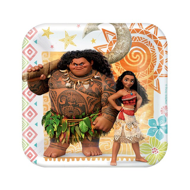 7&#x22; Moana Square Paper Party Plates