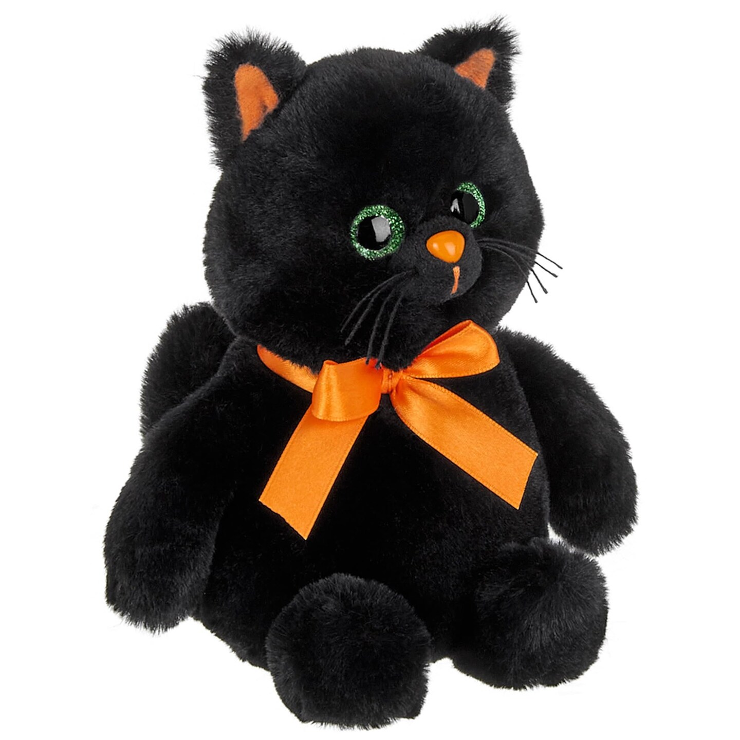 Bearington Ebony The Halloween Cat, 7 Inch Black Cat Plush, Halloween Stuffed Animal