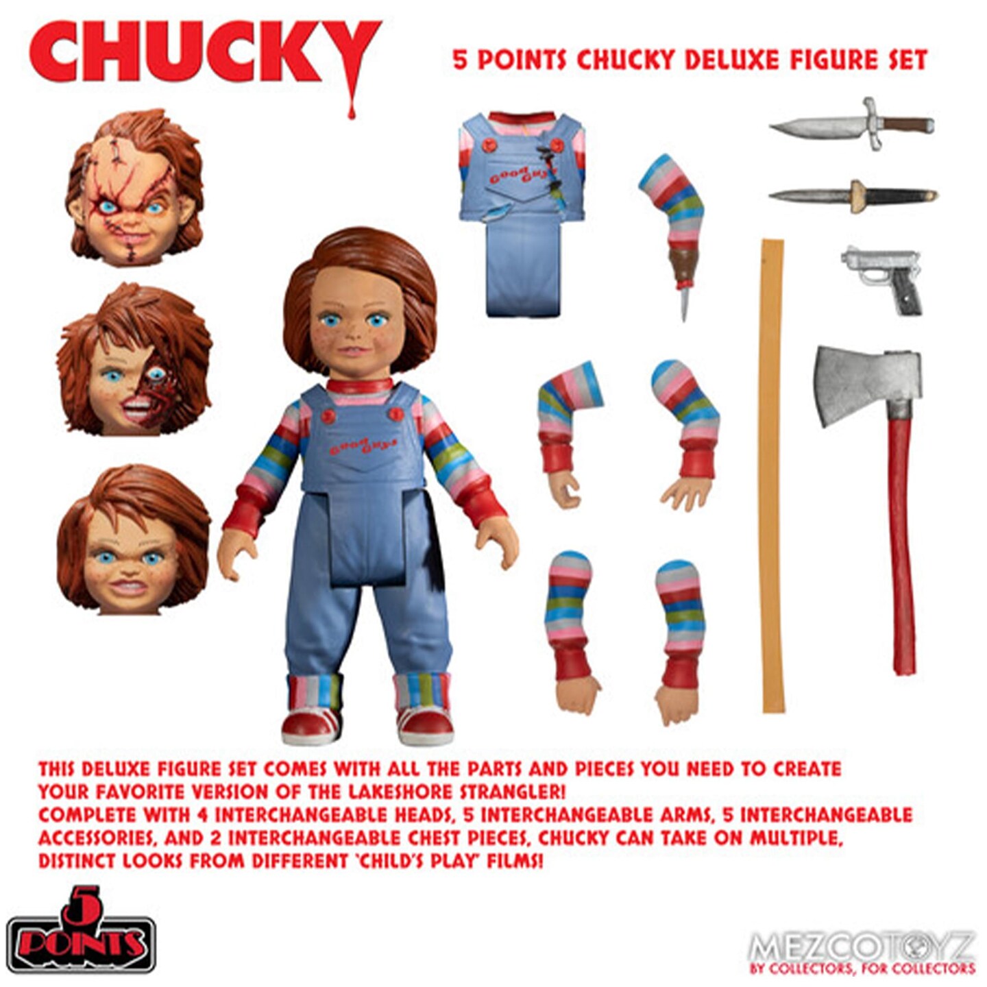 Child&#x27;s Play Chucky Deluxe 5 Point Figure Set