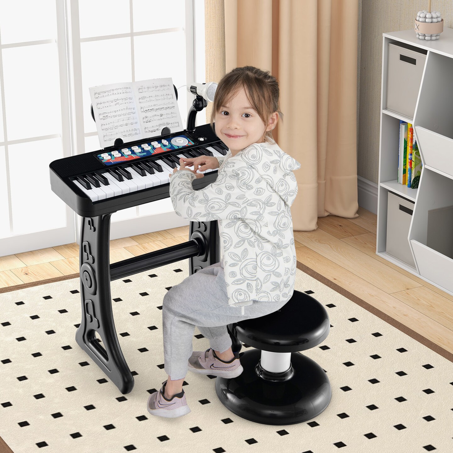 Kids Piano Keyboard 37-key Kids Toy Keyboard Piano With Microphone For ...