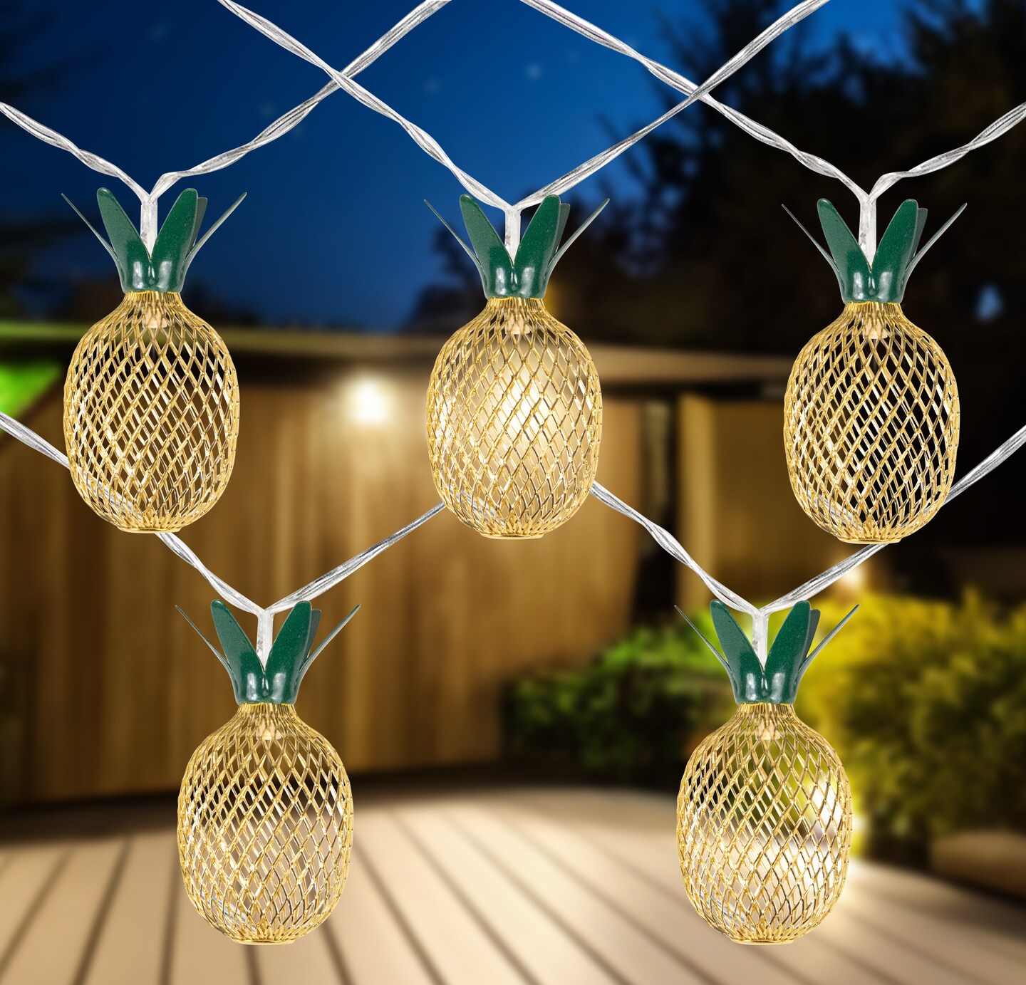 Northlight LED Pineapple Christmas String Light Set - 3' Clear Wire - 10ct