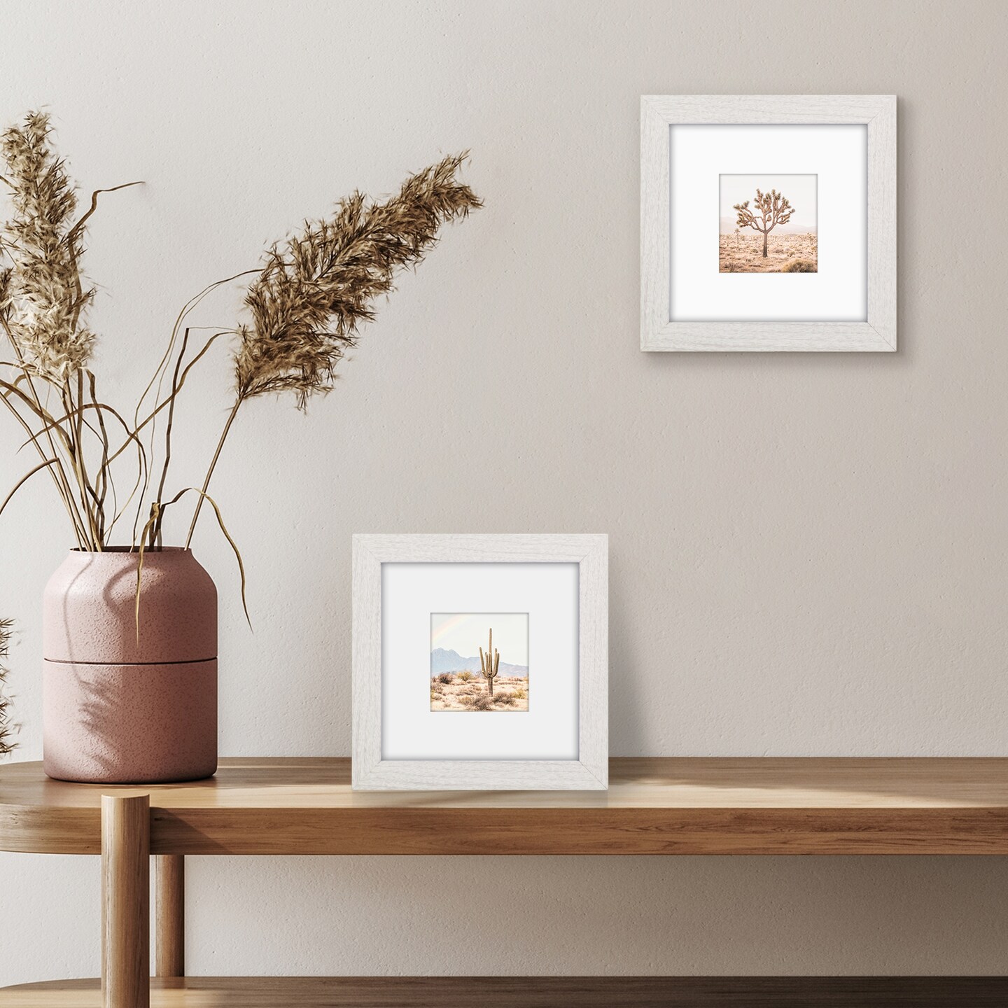 Americanflat Picture Frame with Wide Molding with Mat - Modern Wide Picture Frame - Plexiglass Cover - Hanging Hardware - Includes Easel