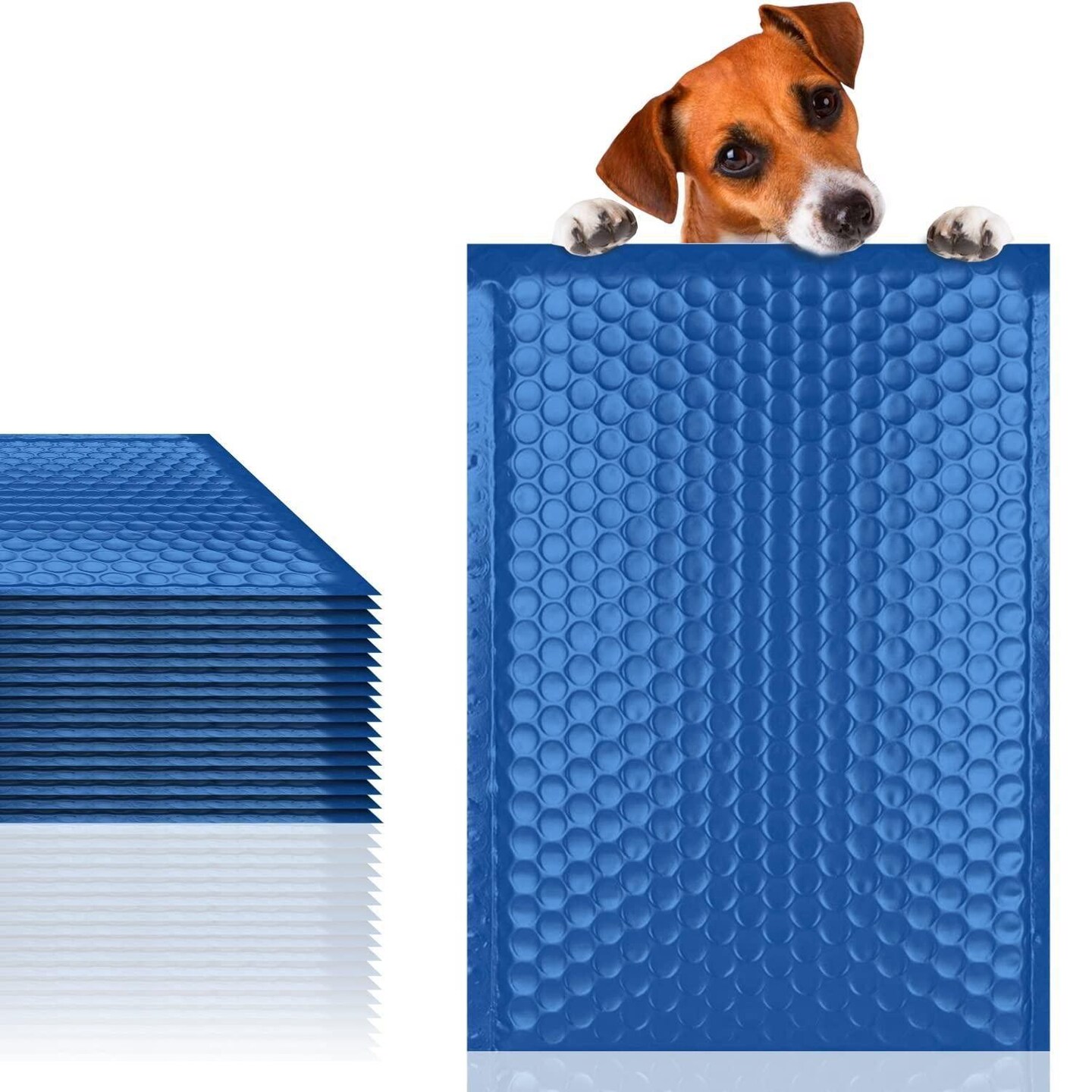 Blue Poly Bubble Mailers 8.5 x 11 Padded Envelopes 8 1/2 x 11 Pack of 10 Poly Cushion Envelopes with Peel and Seal for Mailing Shipping Packing