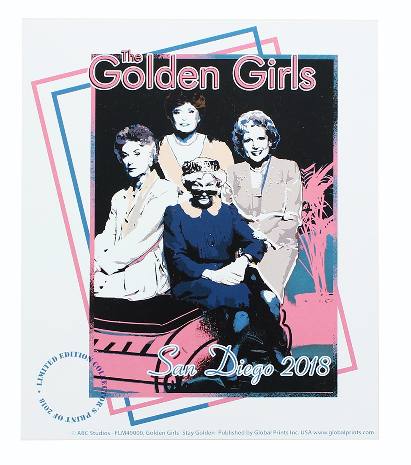 The Golden Girls 7&#x22; x 6&#x22; Print Poster SDCC 2018
