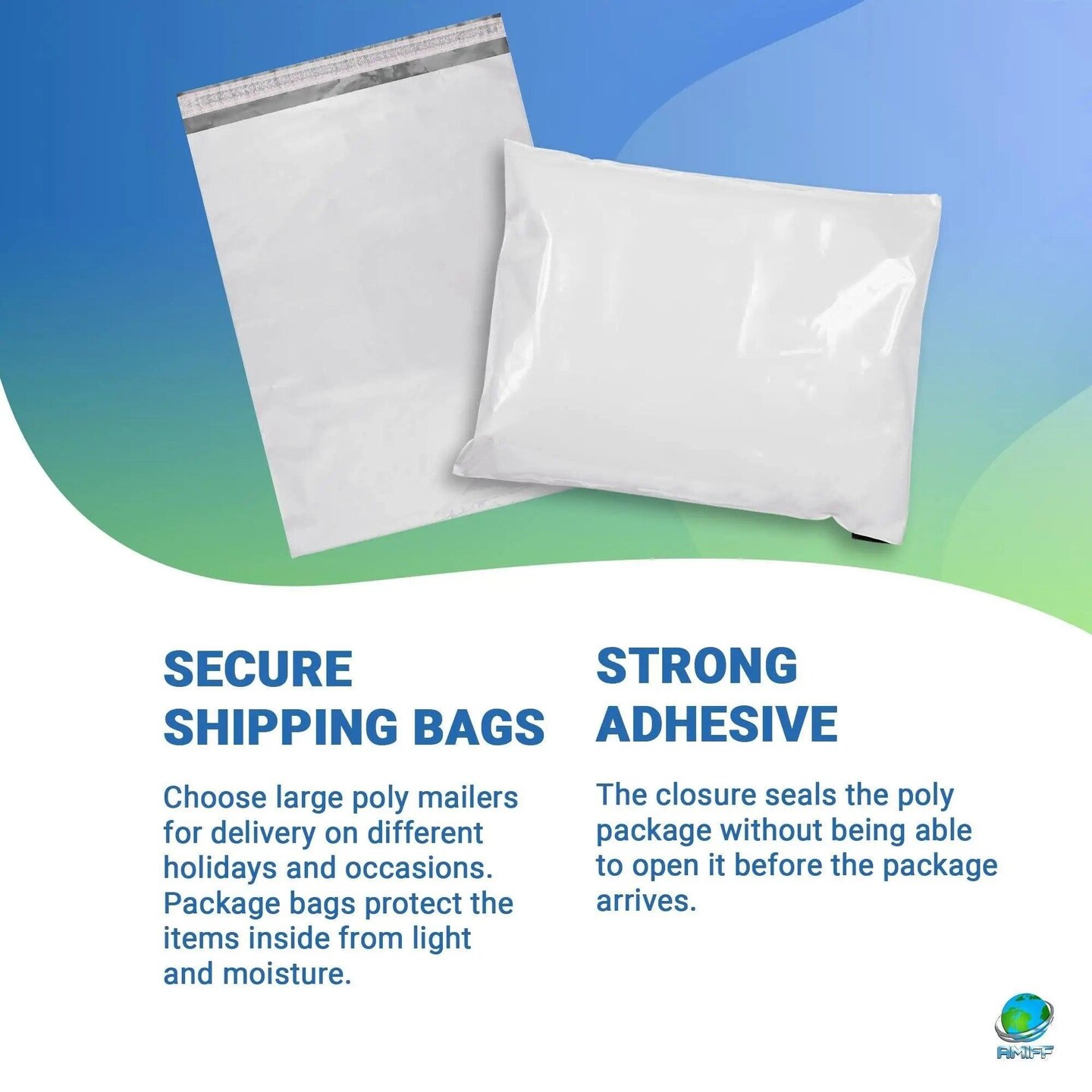 Gusseted Large Poly Mailers 20x24x4 Size. Pack of 50 White Poly Shipping Bags for Clothing 20 x 24 x 4 Polyethylene Flat Poly Mailer Bag 2.4 Mil Expansion Poly Mailers Bags Mailing Bags