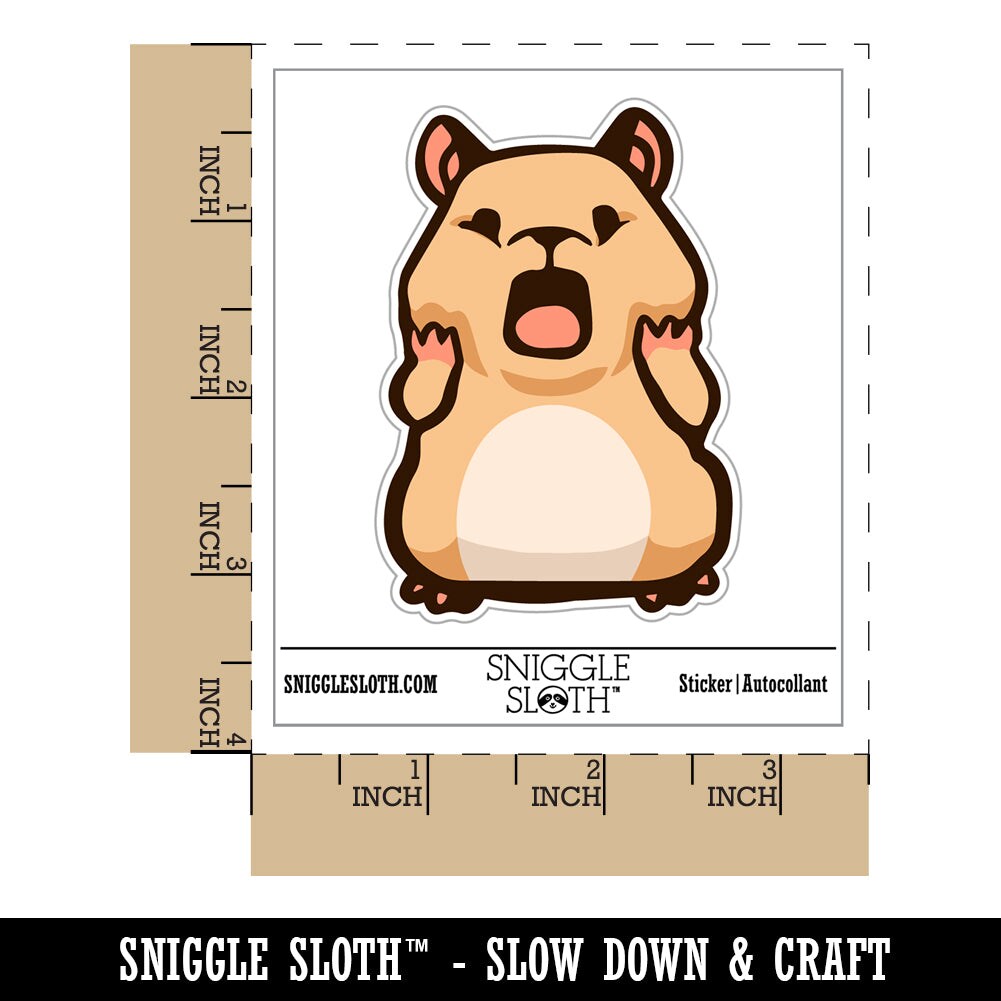 Shocked Scared Cute Hamster Rodent Gasp Waterproof Vinyl Phone