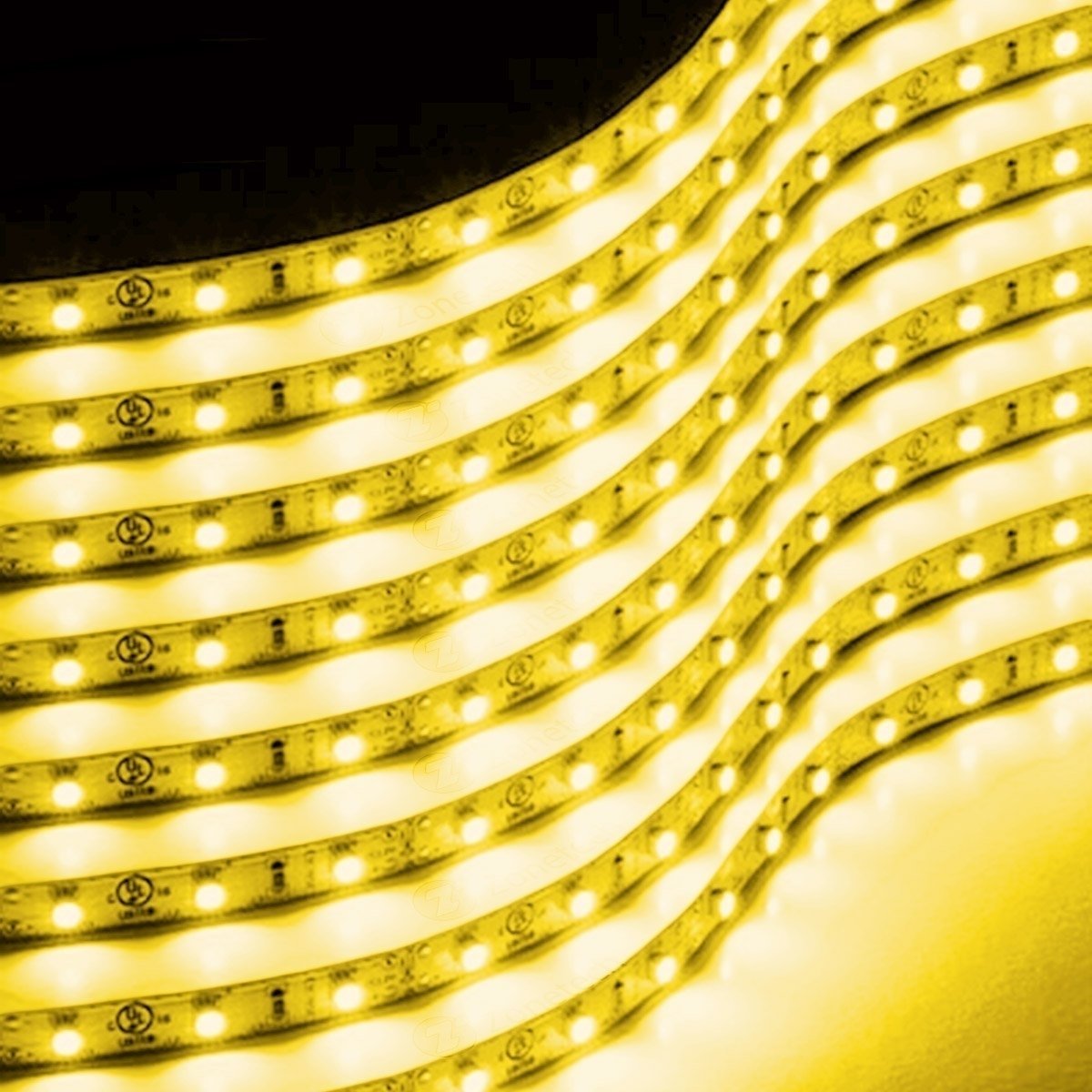 Zone Tech 8X Flexible Waterproof Yellow/Amber 15 Led 30Cm Light Strips Motorcycl
