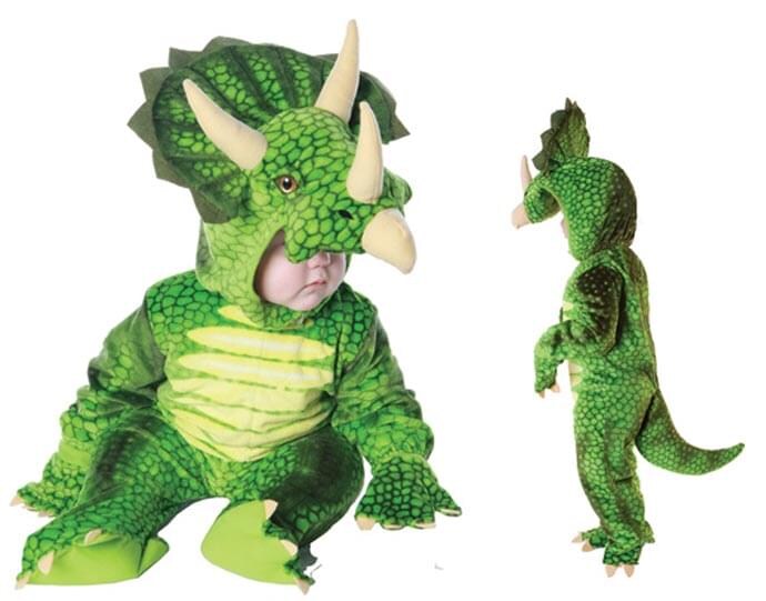 Green Triceratops Plush Baby Costume