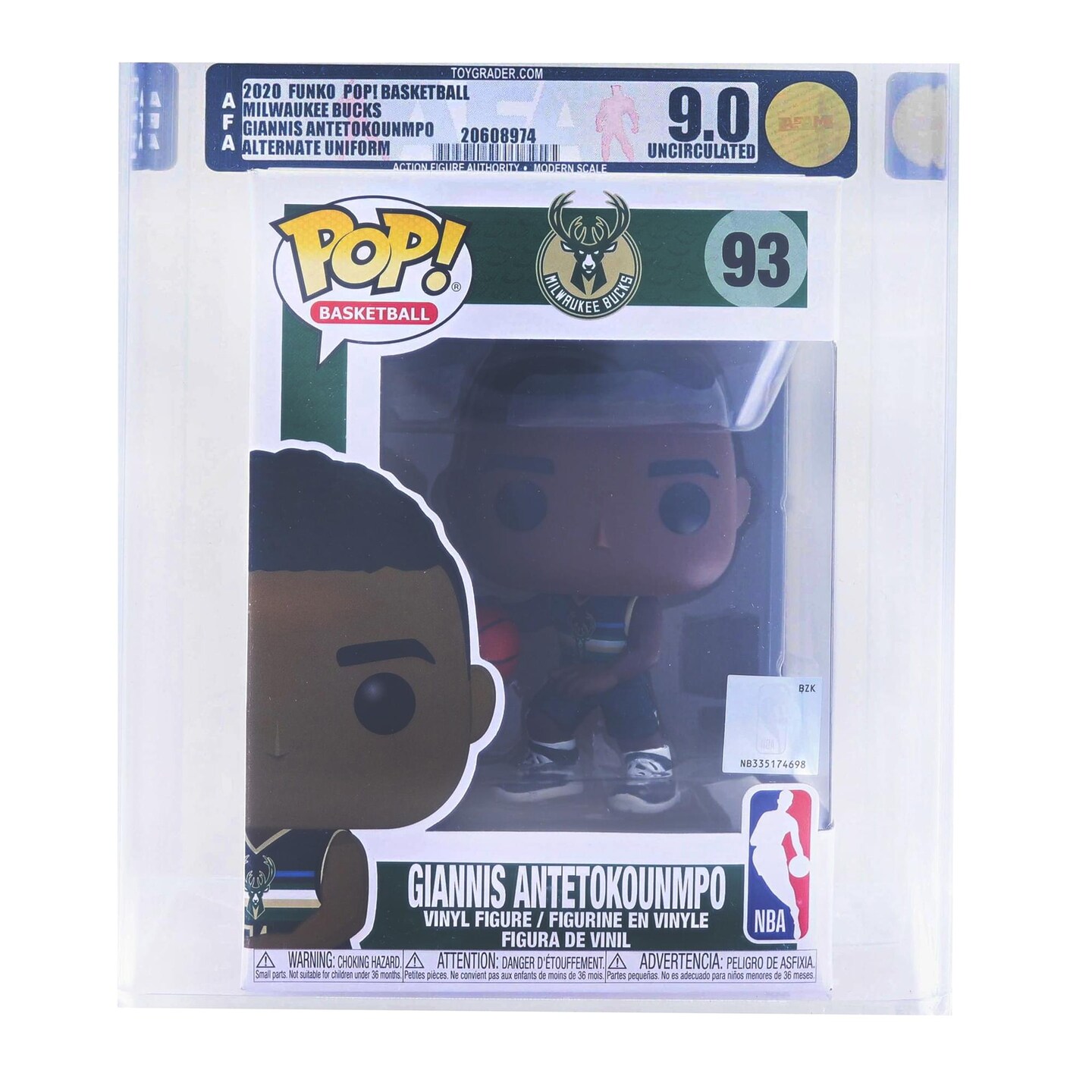 Milwaukee Bucks NBA POP | Giannis Antetokounmpo (Alternate) | Rated AFA 9.0