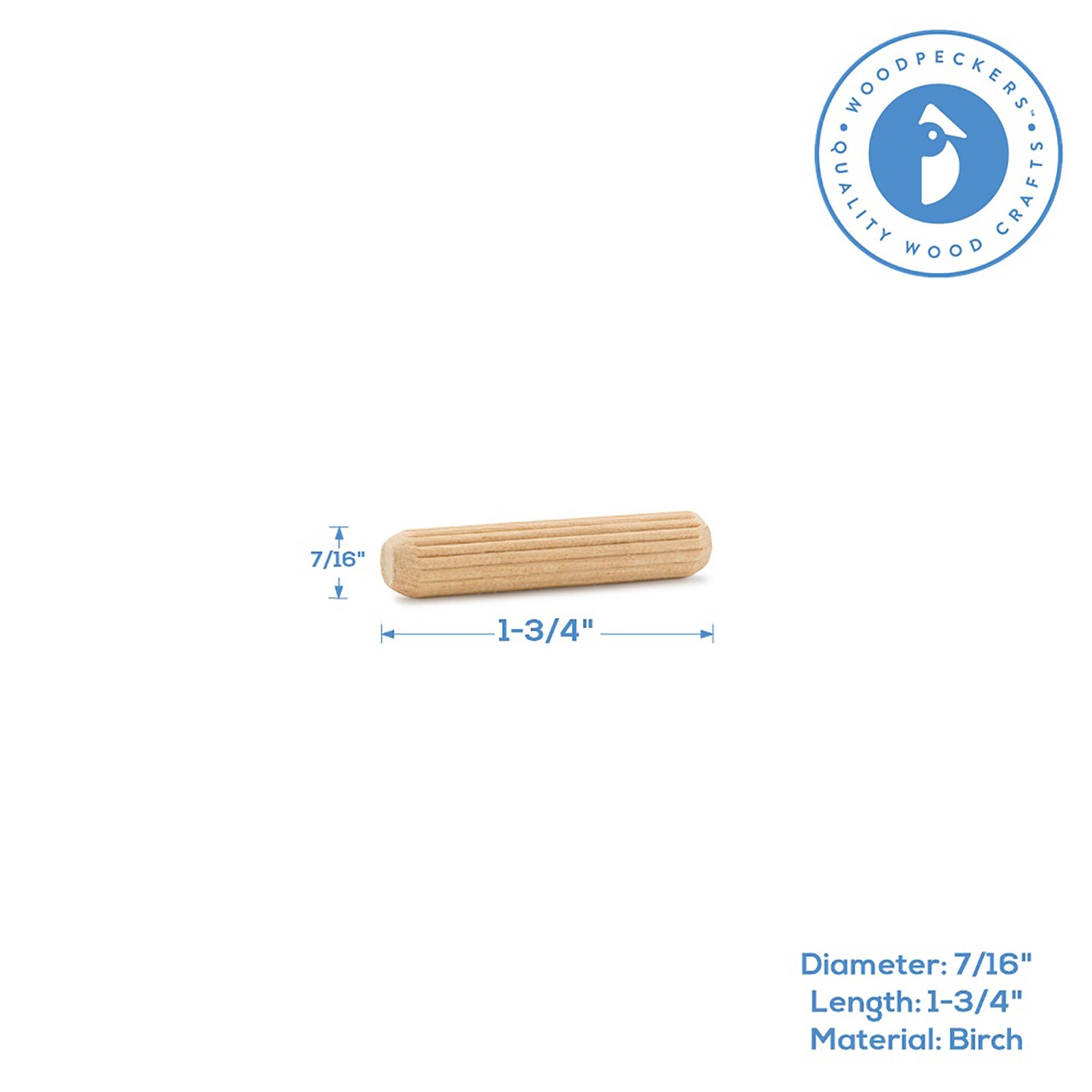 Wood Dowel Pins, Multiple Sizes, for Furniture & Crafts|Woodpeckers