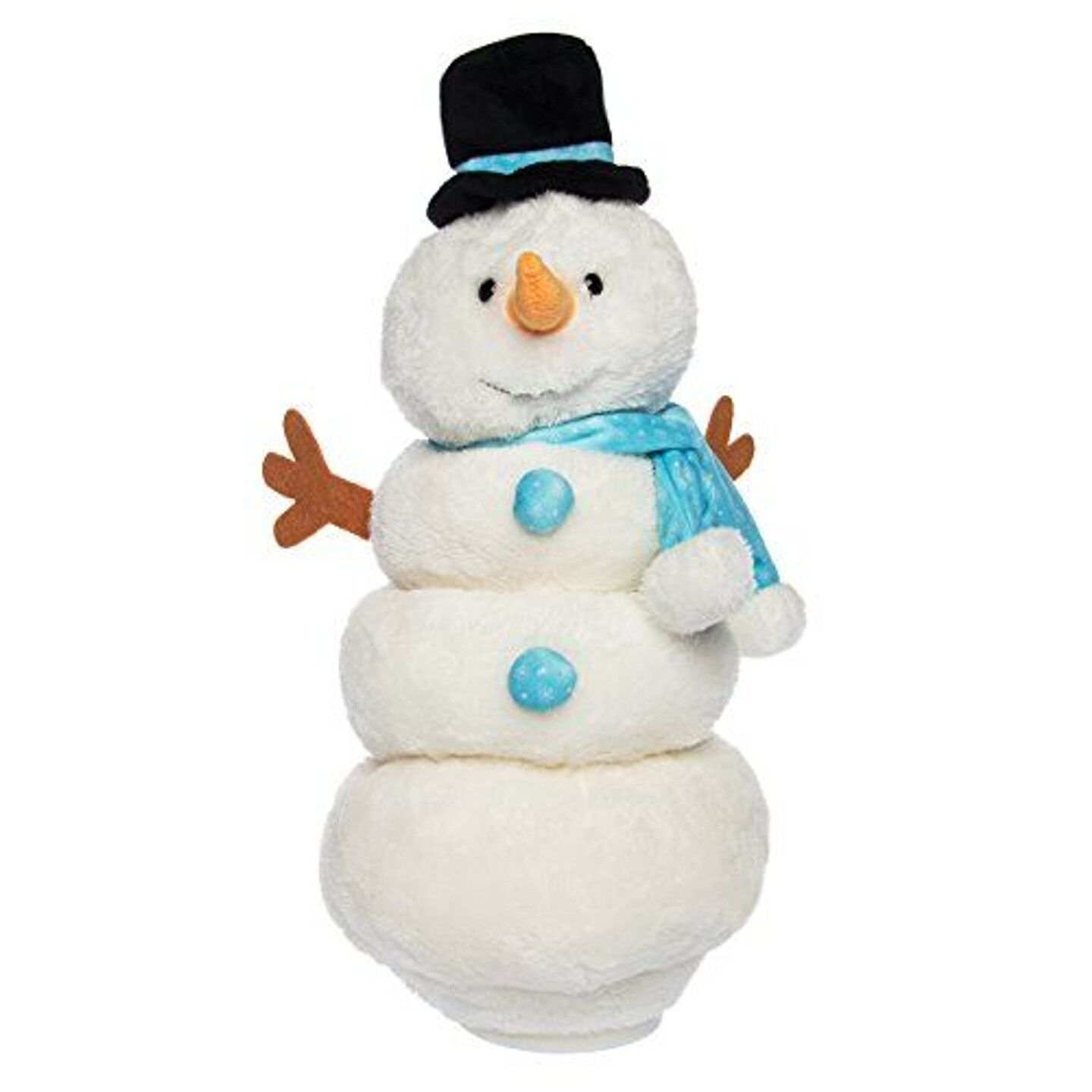 Simply Genius Animated Musical Plush Snowman: Animated Christmas Character, 15&#x201D; Stuffed Animal Plush Holiday Snowman with Music and Lights, Plays and Dances to &#x201C;Frosty the Snowman&#x201D;