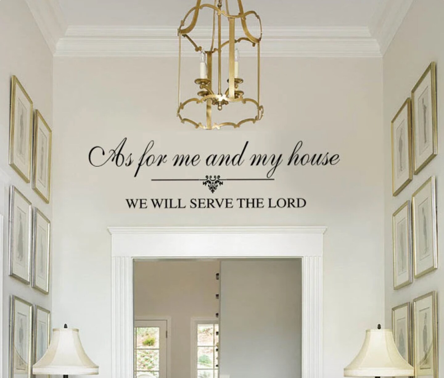 Wall Art Decor Decal - As for me and my House we will serve the Lord