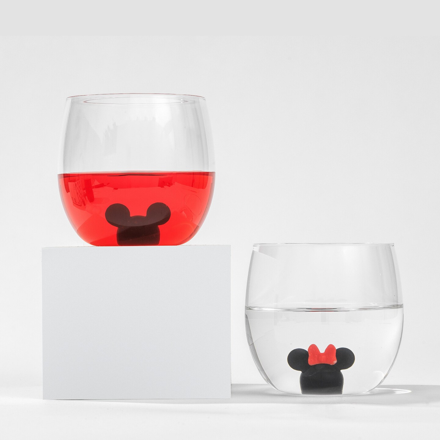 JoyJolt® Disney® 15oz. Geo Picnic Mickey Mouse Stemless Wine Glass Set,  4ct., Michaels