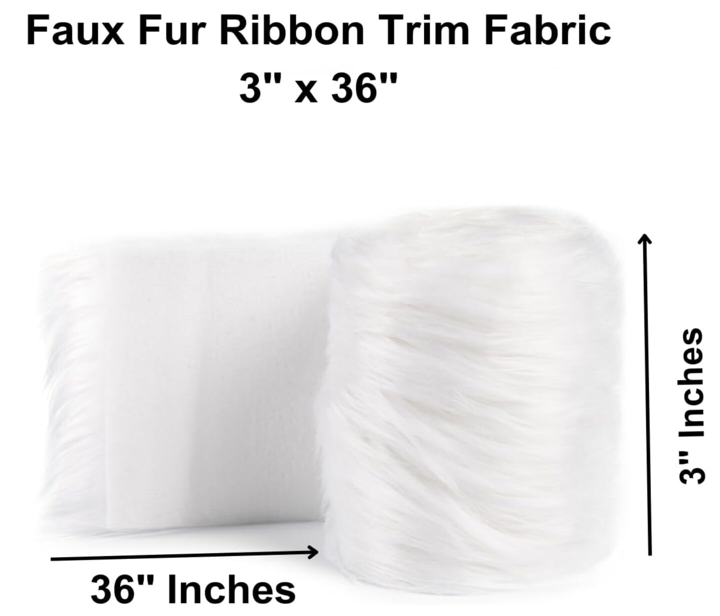  3 Pieces Christmas Faux Fur Ribbon White Fur Trim White Fabric  Roll Soft Fluffy Fur Ribbon Plush for Christmas Tree Garlands Decor DIY  Craft Costume Sewing 4 Inch x 5 Feet 