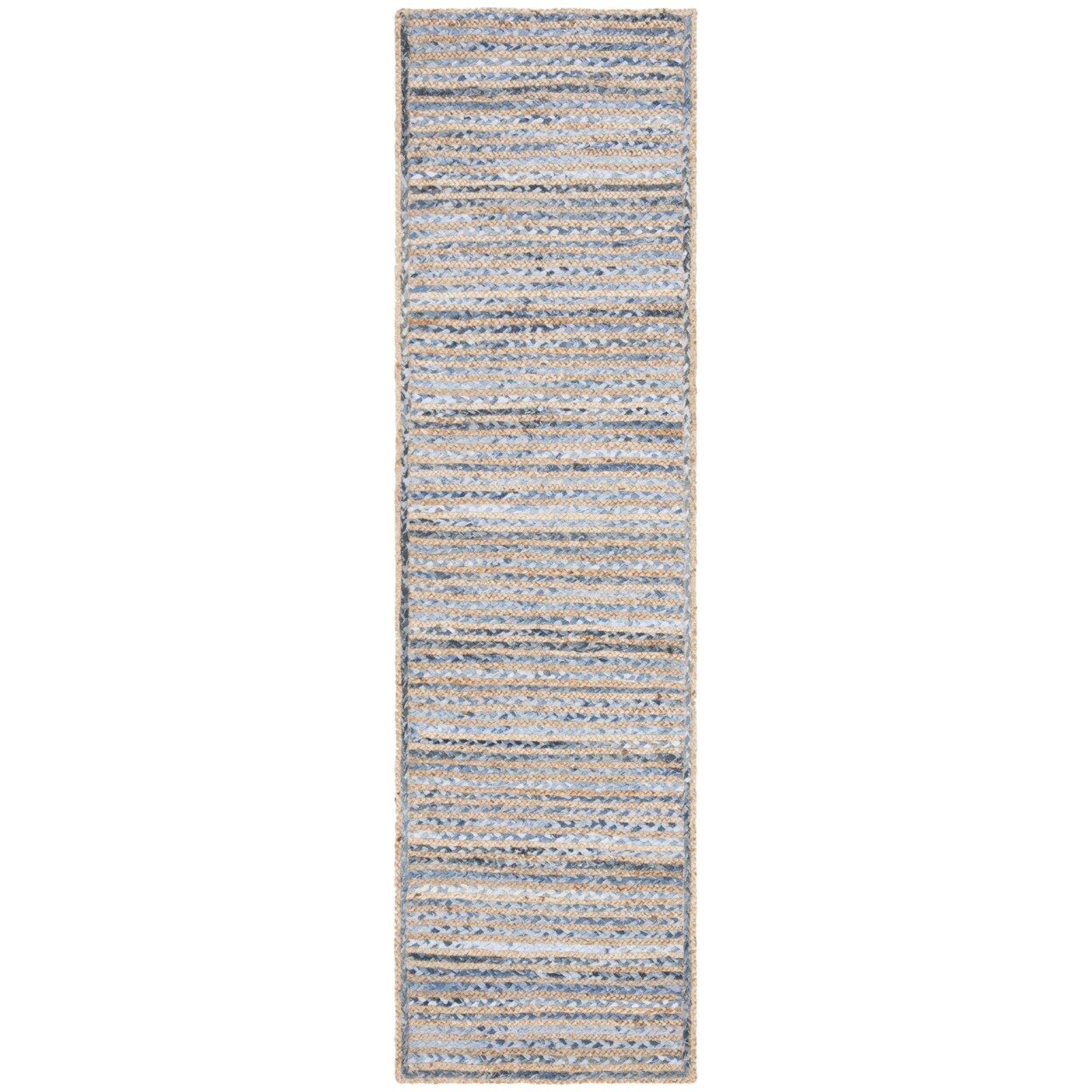 Safavieh Cape Cod Cap250A Handwoven Natural / Blue Rug Area Rug Carpet Shag