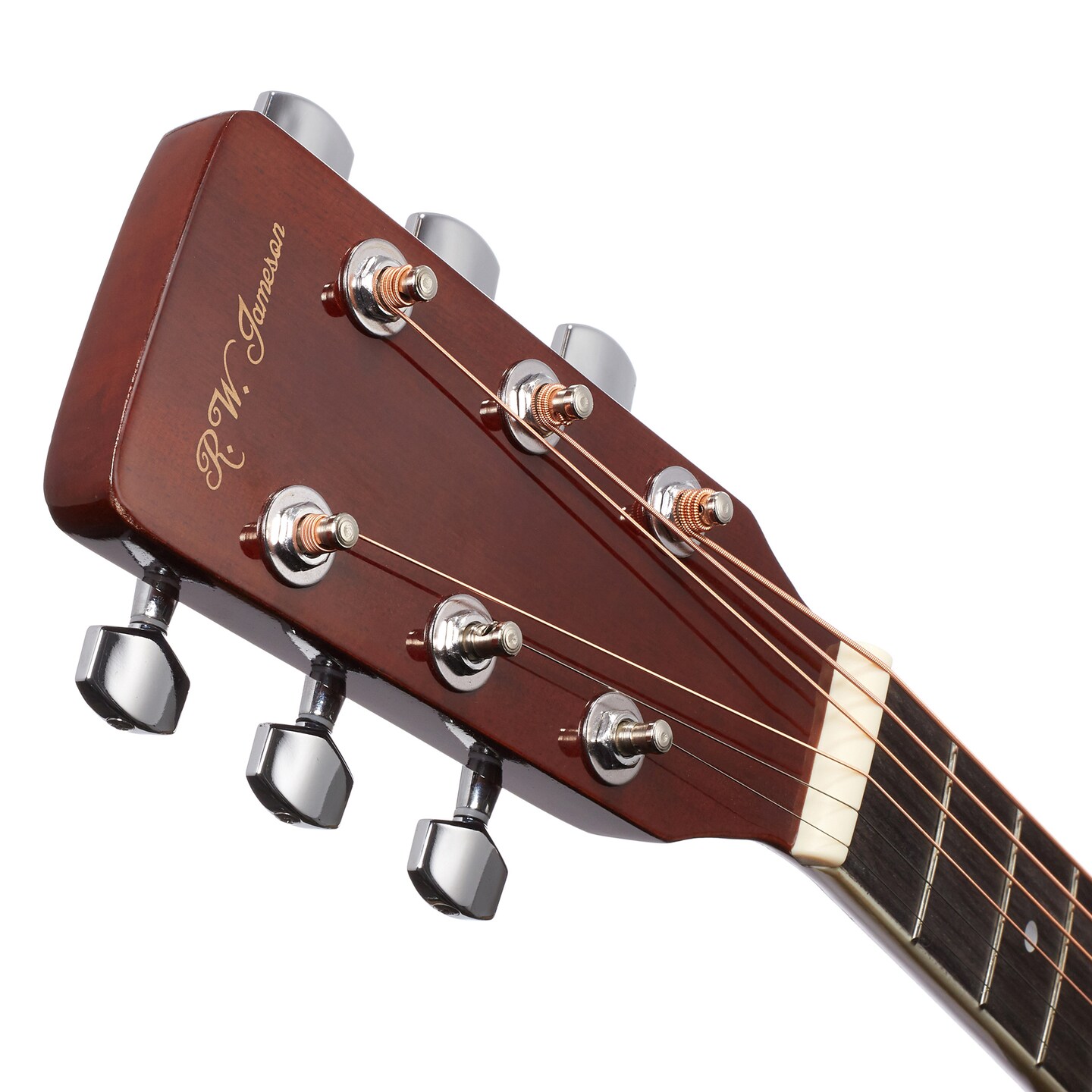 Jameson Guitars Full Size Thinline Acoustic Electric Guitar with Free Gig Bag Case &#x26; Picks