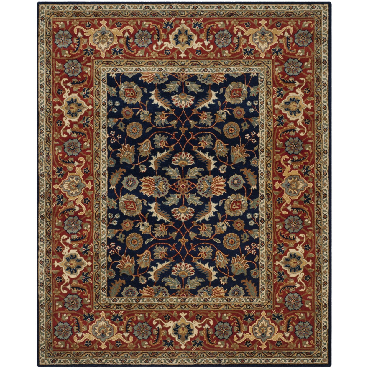 Safavieh Royalty Roy257A Handmade Navy / Rust Rug Traditional Carpet Area Rug