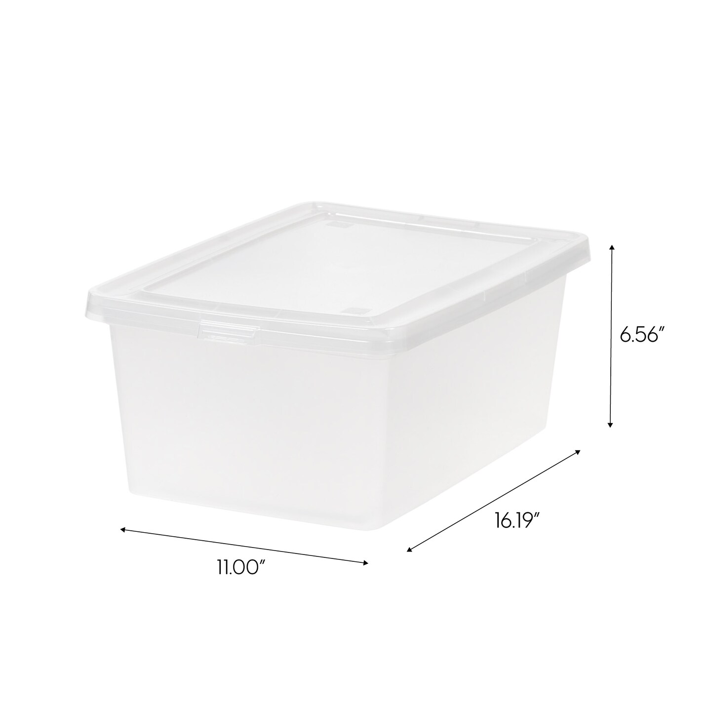 IRIS USA 15 Qt Clear Storage Box, Plastic Stackable Bin with Lid, 4 Pack, Containers to Organize Shoes and Closet Shelves, Classroom Organization Teacher Tools, Game Storage