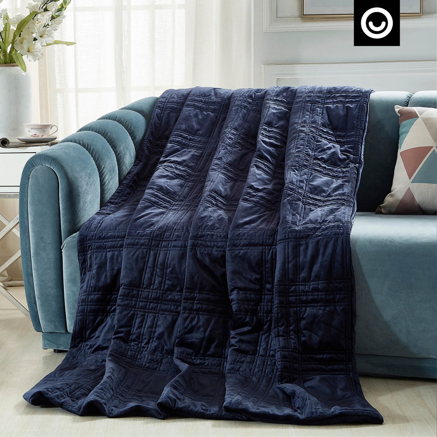 Ekon Weighted Blanket with Quilted Cover,48&#x22;x72&#x22;