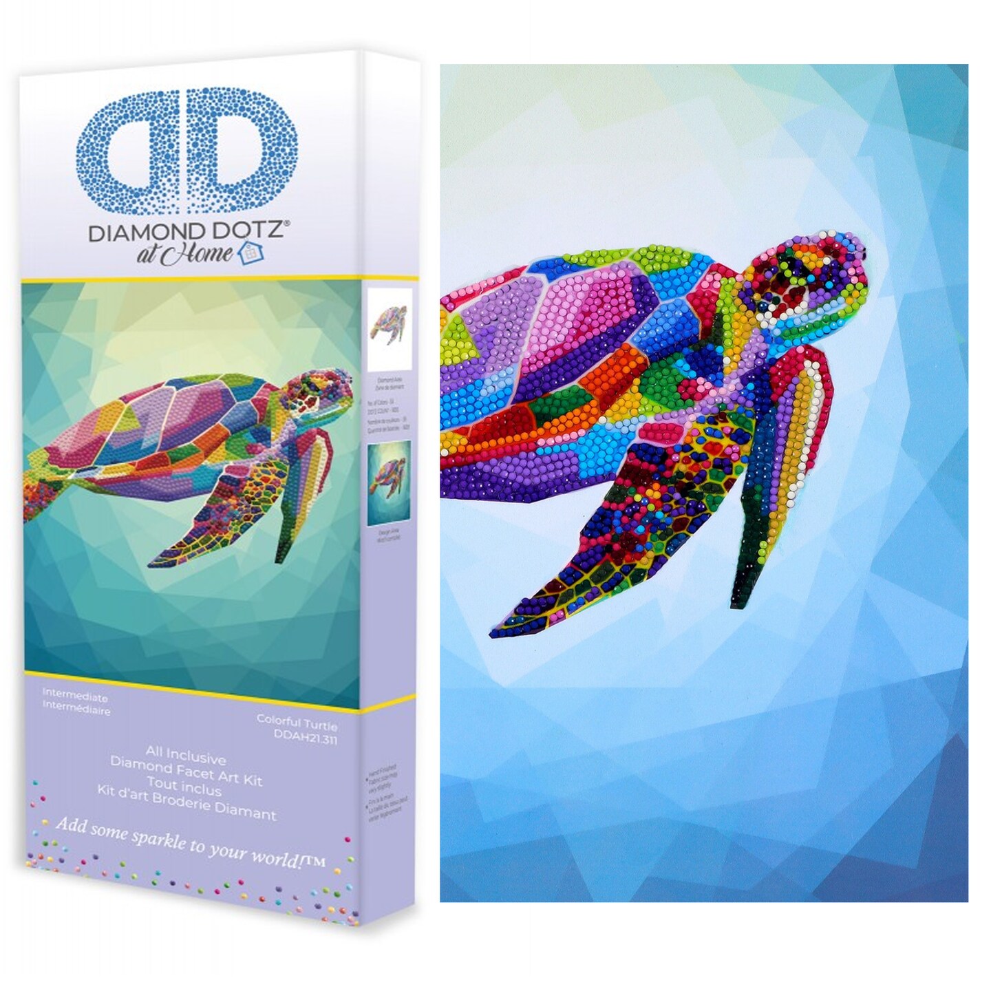 DIAMOND DOTZ ® - Colorful Turtle, Partial Drill, Round Dotz, Diamond  Painting Kits, Diamond Art Kits for Adults, Gem Art, Diamond Art, Diamond  Dotz Kits, 12x12
