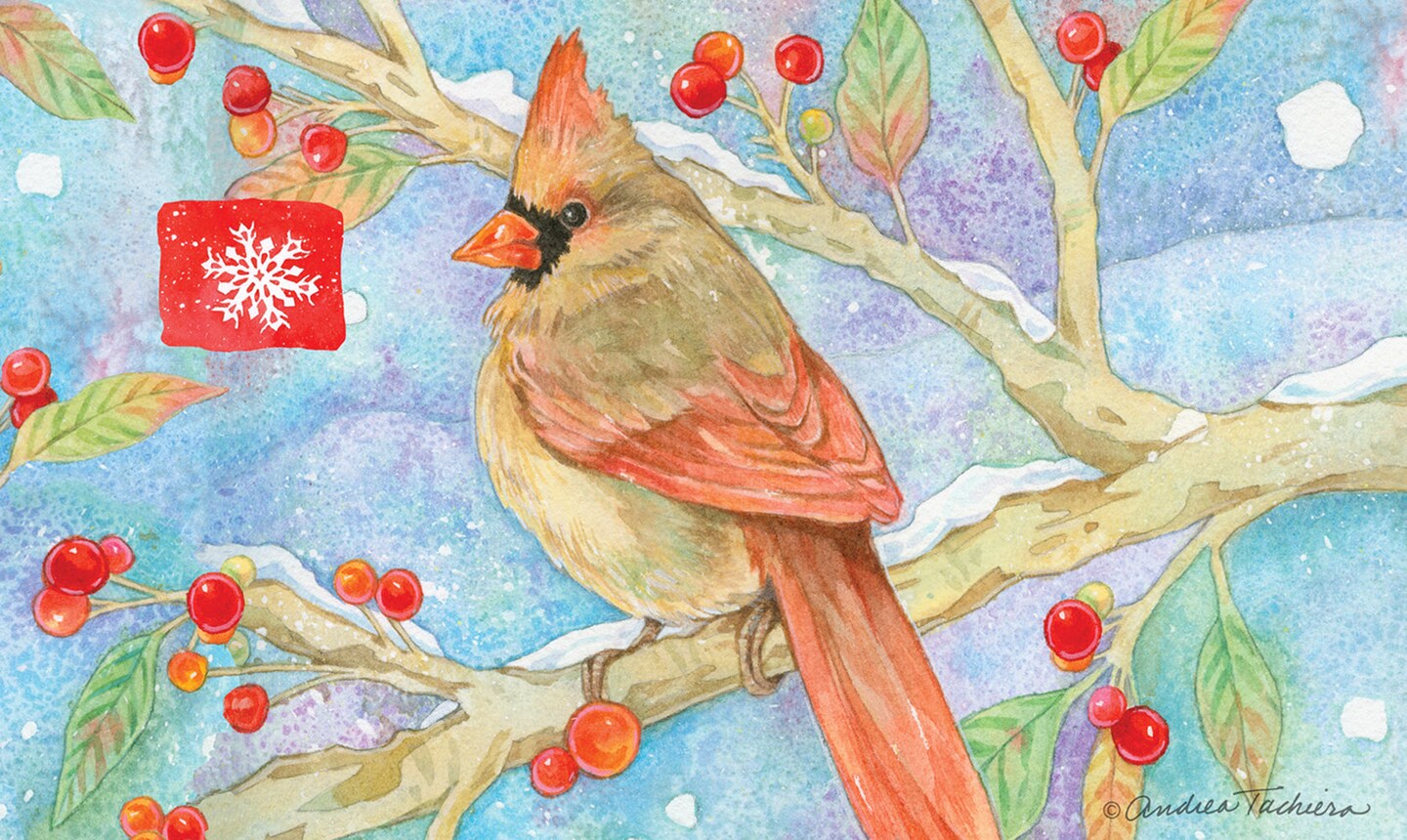 Noel Cardinal Door Mat (18 x 30&#x22;)