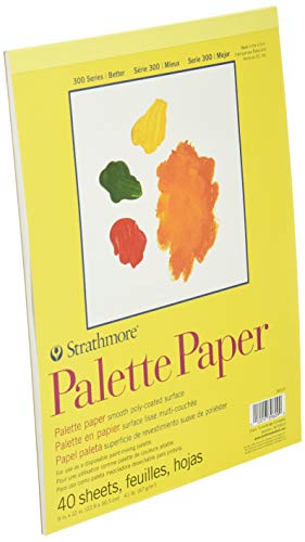 300 Series Palette Paper Pad, Tape Bound, 9x12 inches, 40 Sheets (41lb/67g) - Artist Paper for Adults and Students