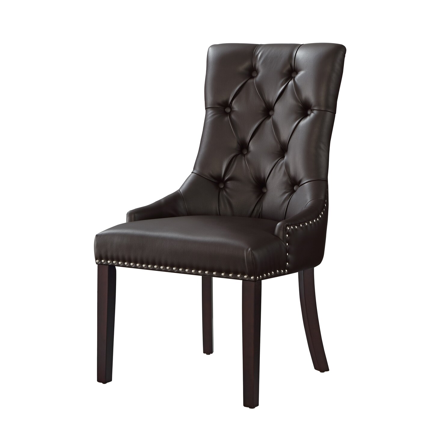 Autumn PU Leather Nailhead Armless Dining Chair (Set of 2)